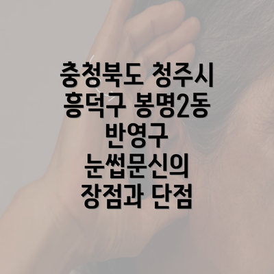 충청북도 청주시 흥덕구 봉명2동 눈썹문신 관리 방법과 주의사항