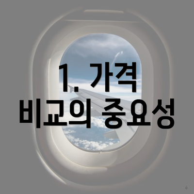 1. 가격 비교의 중요성