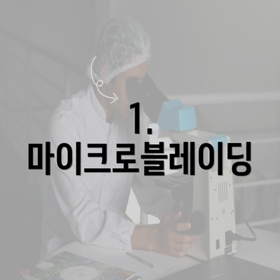 1. 마이크로블레이딩