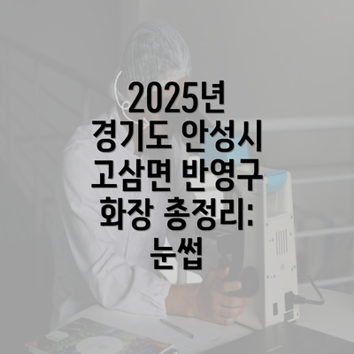 2025년 경기도 안성시 고삼면 반영구 화장 총정리: 눈썹