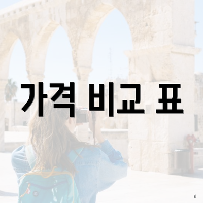 가격 비교 표