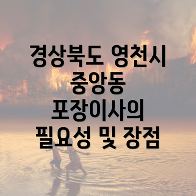 경상북도 영천시 중앙동 포장이사의 필요성 및 장점