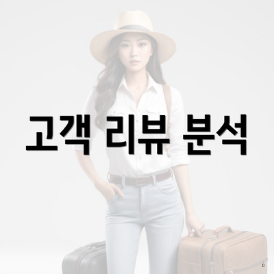 고객 리뷰 분석