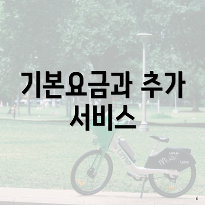 기본요금과 추가 서비스