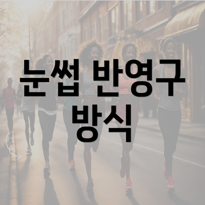 눈썹 반영구 방식