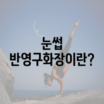 눈썹 반영구화장이란?