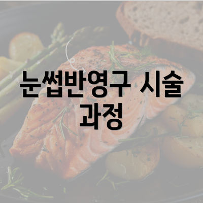 눈썹반영구 시술 과정