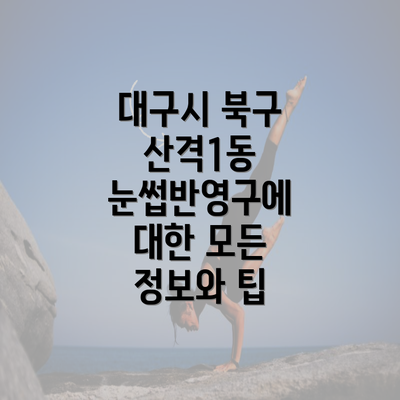 대구시 북구 산격1동 눈썹반영구에 대한 모든 정보와 팁