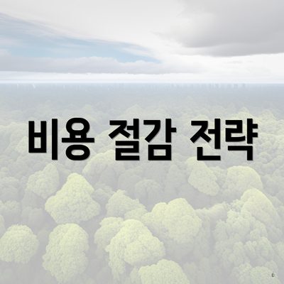 비용 절감 전략