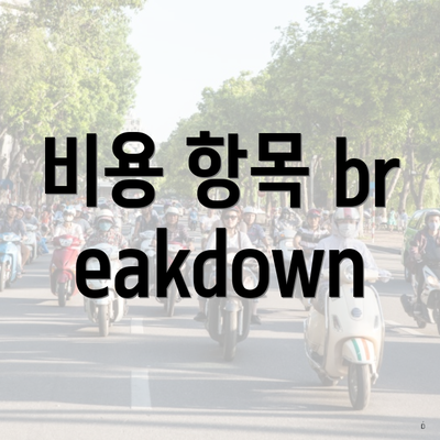비용 항목 breakdown