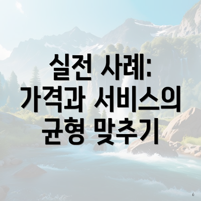 실전 사례: 가격과 서비스의 균형 맞추기