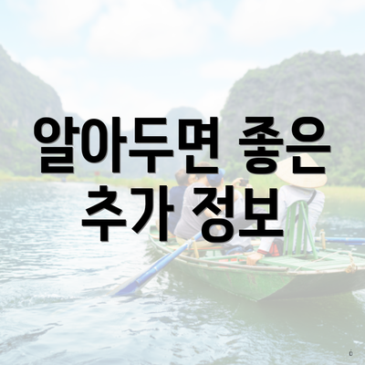 알아두면 좋은 추가 정보