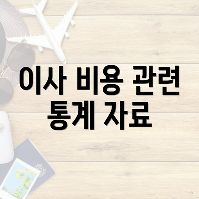 이사 비용 관련 통계 자료