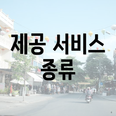 제공 서비스 종류