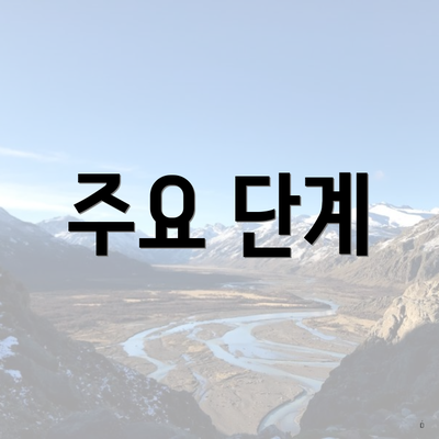 주요 단계