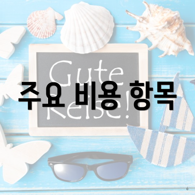 주요 비용 항목