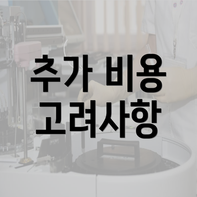 추가 비용 고려사항