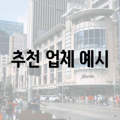 추천 업체 예시