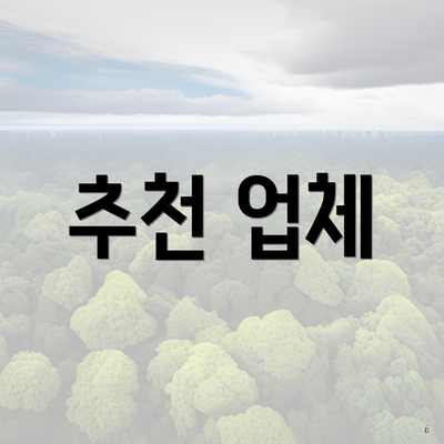 추천 업체