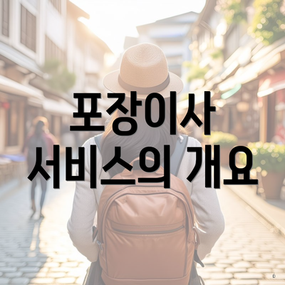 포장이사 서비스의 개요