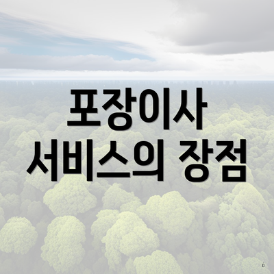 포장이사 서비스의 장점