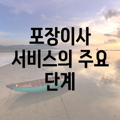 포장이사 서비스의 주요 단계