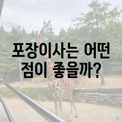 포장이사는 어떤 점이 좋을까?