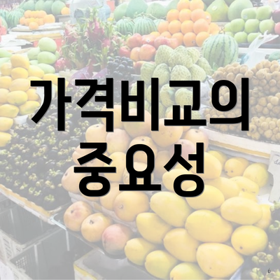 가격비교의 중요성