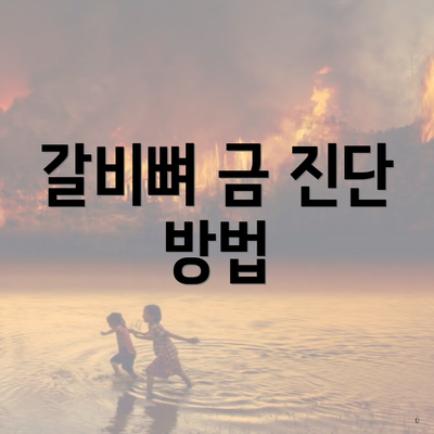 갈비뼈 금 진단 방법