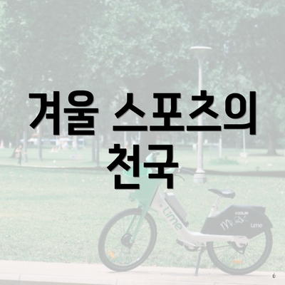 겨울 스포츠의 천국