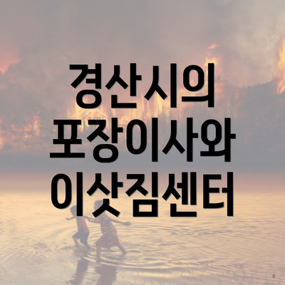 경산시의 포장이사와 이삿짐센터