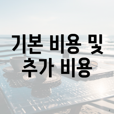 기본 비용 및 추가 비용