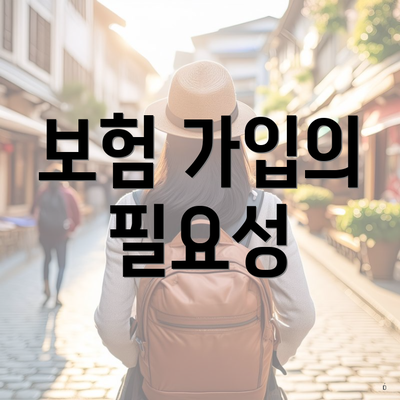 보험 가입의 필요성