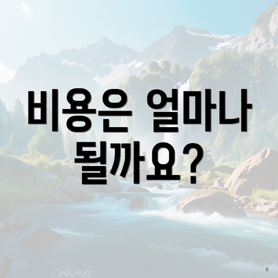 비용은 얼마나 될까요?