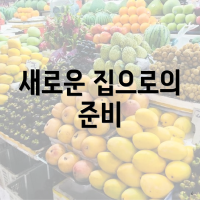 새로운 집으로의 준비