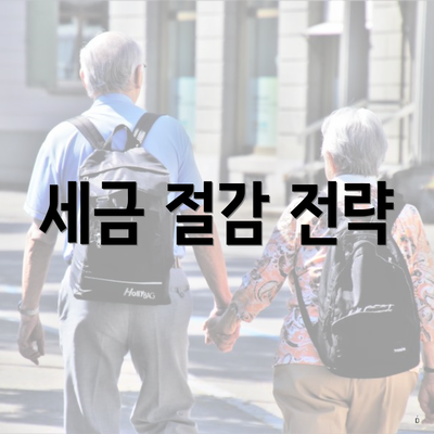 세금 절감 전략