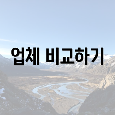 업체 비교하기