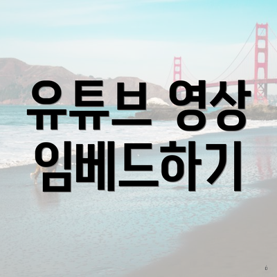 유튜브 영상 임베드하기