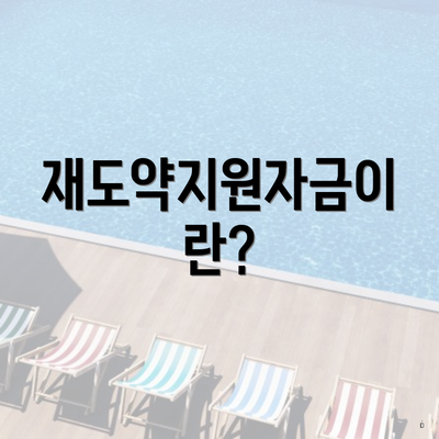 재도약지원자금이란?