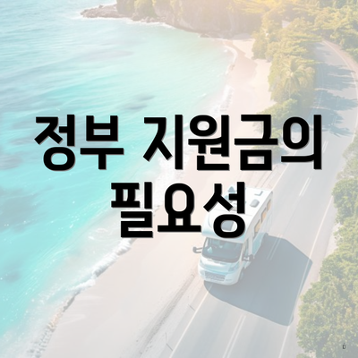 정부 지원금의 필요성