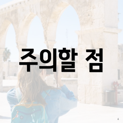 주의할 점