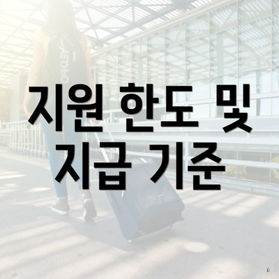 지원 한도 및 지급 기준
