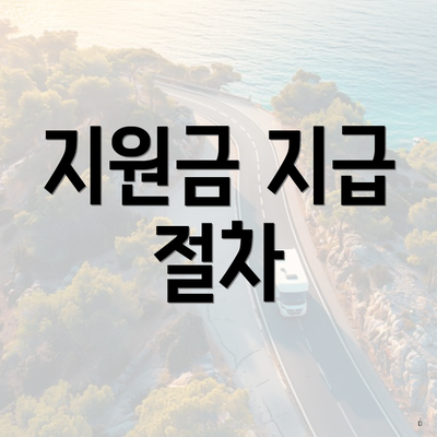 지원금 지급 절차