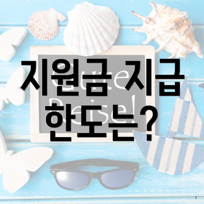 지원금 지급 한도는?