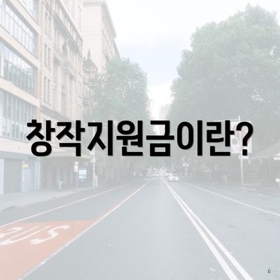 창작지원금이란?