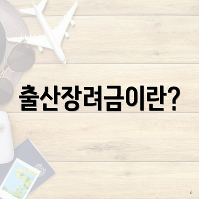 출산장려금이란?
