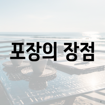 포장의 장점