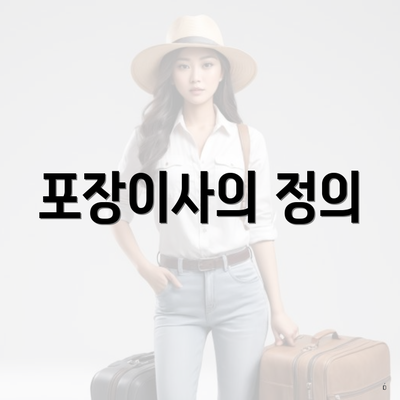 포장이사의 정의