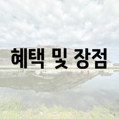 혜택 및 장점