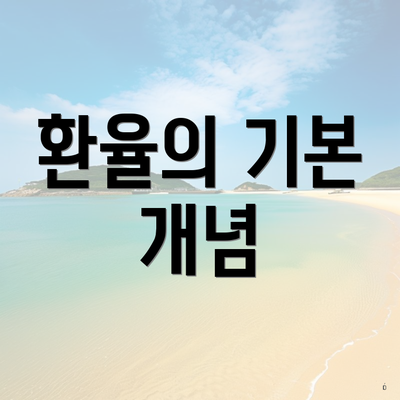 환율의 기본 개념